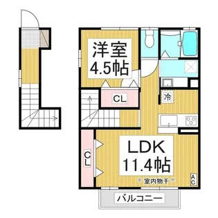 Casa de coral(カサ・デ・コラル)【2階】の間取り