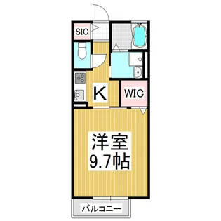 ラッキーハーモニー【201号室】の間取り