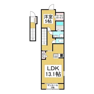 サンフラワーガーデン2【2階】の間取り