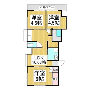 コマミエール【101号室】の間取り