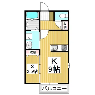 1SKの間取り画像