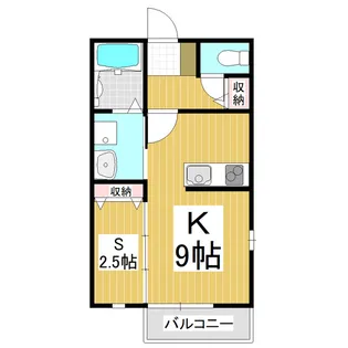 1SKの間取り画像