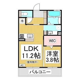 ライフコア吉田小町【1階】の間取り