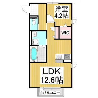 Riverain南【104号室】の間取り
