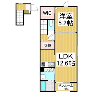 ル・ボナール B【2階】の間取り