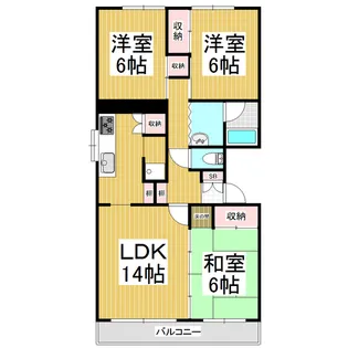 レジデンス渚【306号室】の間取り