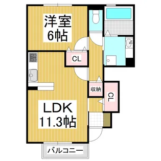 Topaz House【1階】の間取り