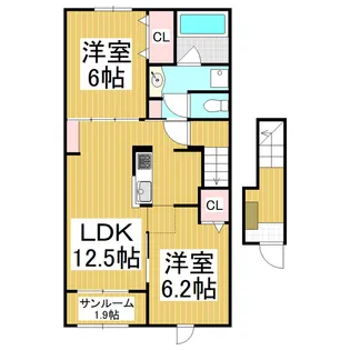 トレントットⅡ【2階】の間取り