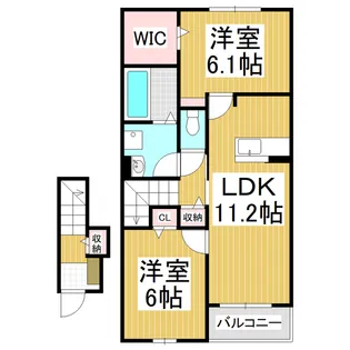 トーレヤ B【2階】の間取り