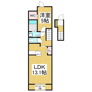 サンリットハウスグランデ A【2階】の間取り