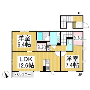 フラットやじま【201号室】の間取り