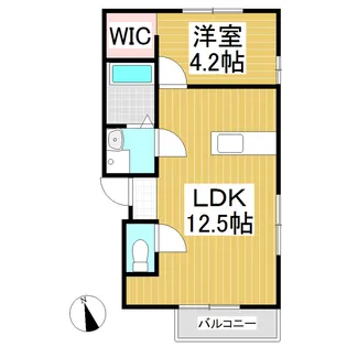 La tour net.deux【201号室】の間取り