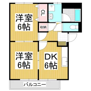サープラス小池A【201号室】の間取り