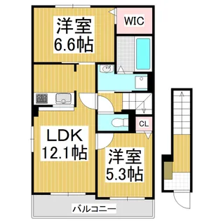 Bellfiore A【2階】の間取り