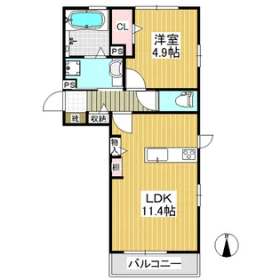 グリーンコート本郷【1階】の間取り
