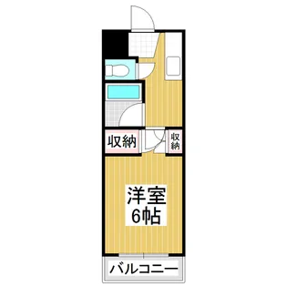 シティ輿石【2-A号室】の間取り