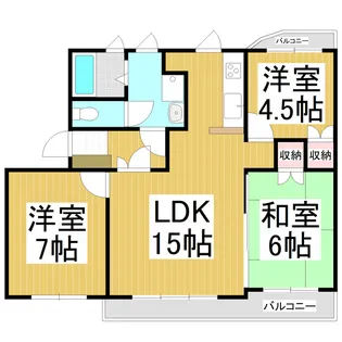 カサフィーナA Ⅱ【103号室】の間取り