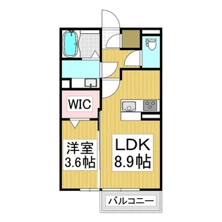 アイオーラT.S Ⅱ【203号室】の間取り