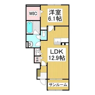 ルミエール イリゼ【1階】の間取り