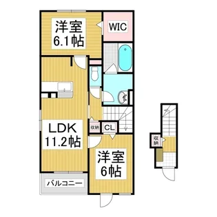 ルミエール イリゼ【2階】の間取り