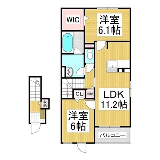 ルミエール イリゼ【2階】の間取り