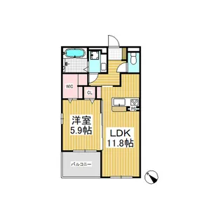 La Verdure ASAMA【207号室】の間取り