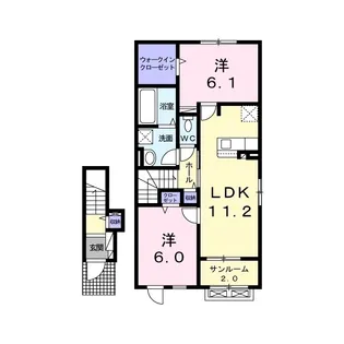 ハル【2階】の間取り