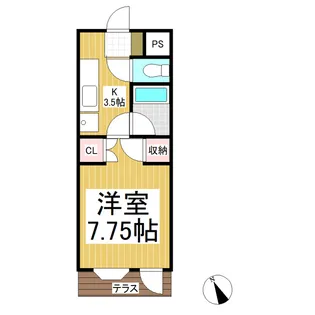 ハイツ東部【102号室】の間取り
