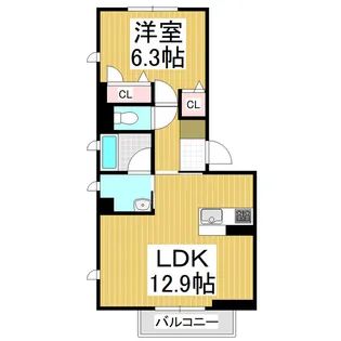 ヴィラーシオ【3階】の間取り
