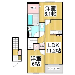 ソッフィオーネⅠ【2階】の間取り