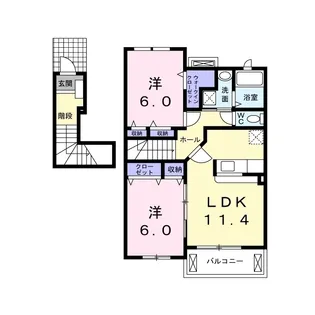 グレース Ⅰ【2階】の間取り