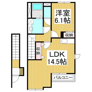 グランディール中御所【2階】の間取り