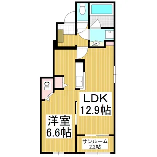 メゾンフォルテッシモ 星【1階】の間取り