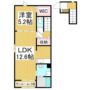 メゾンフォルテッシモ 空【2階】の間取り