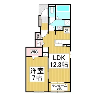 フラット・オーク N【1階】の間取り