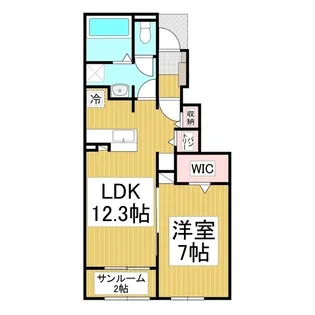 フラット・オーク N【1階】の間取り