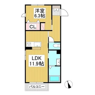 マーニ・ヒルズ【203号室】の間取り