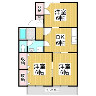 Hi Home TANAKA A棟【201号室】の間取り