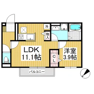 FORZA・安茂里【202号室】の間取り