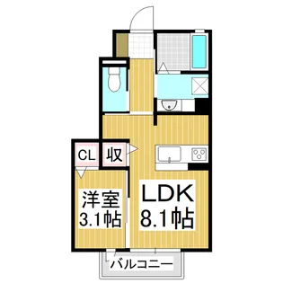 Maison.Bel Azur【103号室】の間取り