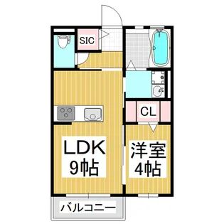 Climb【104号室】の間取り