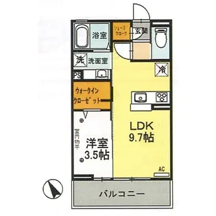 クレア鷹匠町【303号室】の間取り