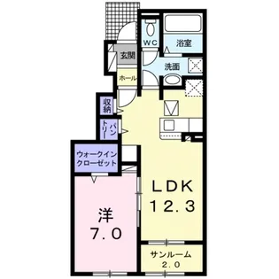 ベルメゾンA【1階】の間取り
