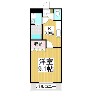 ボヌール・フルール【1階】の間取り