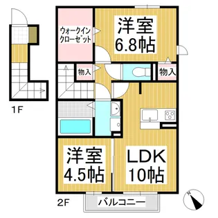 セジュールりんどうD【202号室】の間取り