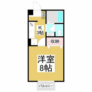 サニーコートTANAKA【203号室】の間取り