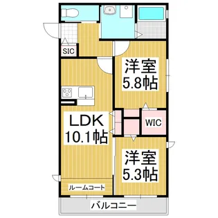 Theim【201号室】の間取り