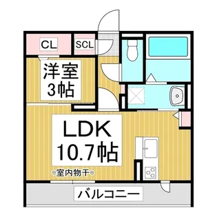 レガーロ柳町【102号室】の間取り
