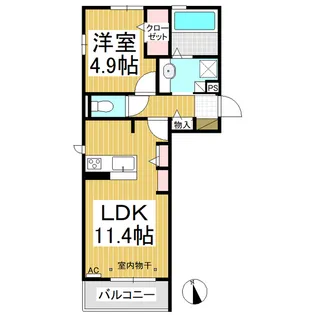 レガーロ柳町【303号室】の間取り