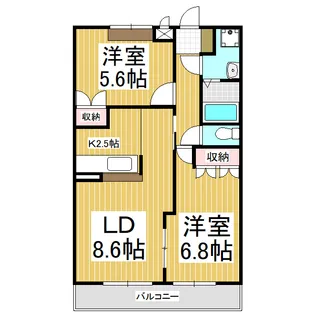 Prairie Histoire【102号室】の間取り